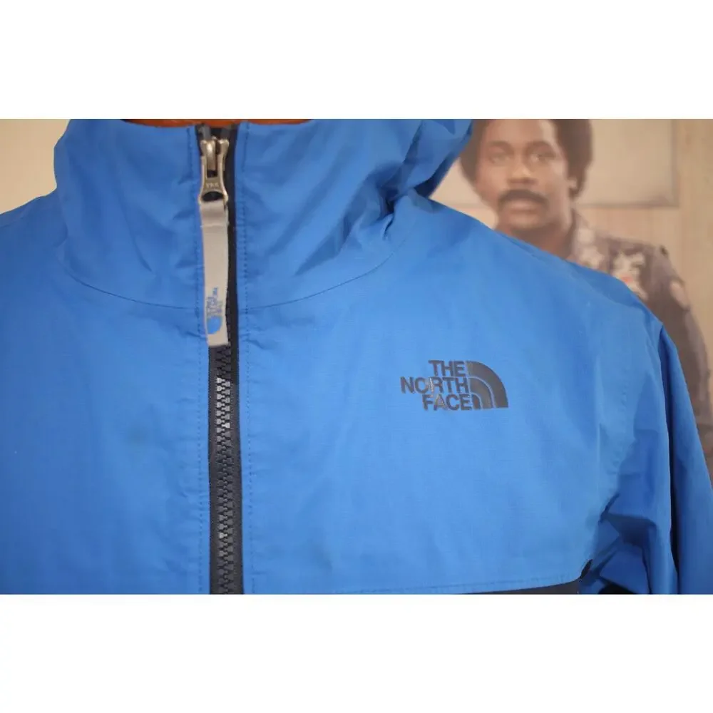 The North Face Jacket Boys Large 14 16 Blue Rain Coat Hooded Lightweight - Picture 2 of 9